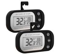 Luobannm 2-Pack Digital Fridge Thermometers with Big LCD Screen, Stand & Magnet for Easy Placement