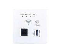 Luobannm 300Mbps 2.4Ghz WIFI Router Wireless WiFi Socket RJ45 AP Relay Smart USB Socket Panel Embedded Wall WIFI Router A