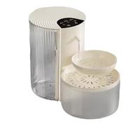 Luobannm 3L Wireless Pet Water Fountain Rechargeable Dump Water Feeder Timed Smart No Filter Required Creamy