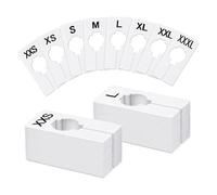 Luobannm 40 PCS Closet Dividers, Writable and Reusable Closet Rack Dividers Hangers, Preprinted in 8 Sizes White