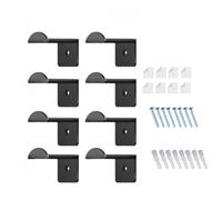Luobannm 8pcs Adhesive Hat Rack Display Hooks for Wall Door Baseball Cap Holder Closet Storage Organizer Cap Hanger Black