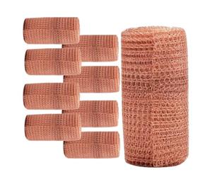 Luobannm 9pcs 12.7cmx3Meter Copper Knitted Wire Mesh Rustproof Copper Mesh Roll for Rodent Copper Mesh for Garden House Ideal DIY