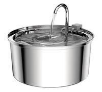 Luobannm Automatic 3.2L Stainless Steel Rechargeable Water Fountain for Cat Dog Pet-Motion Sensor Bowl Drink Feeder