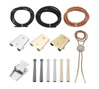 Luobannm Bolo Tie Finding Sets Alloy Bolo Cap Buckle, Bolo Tie Tips for DIY Crafts Findings Clothes Decor Design Necklace