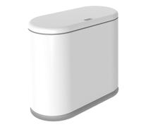 Luobannm Compact Push-on Plastic Wastebasket for Efficient Waste Management in Kitchen, Bedroom, Bathroom, and Office