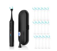 Luobannm Electric Flosser 50 Replacement Heads Power Flosser and Electric Toothbrush for Home and Travel Rushing and Flossing Black