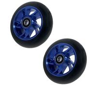 Luobannm High Elasticity Polyurethane Tire 100mm Aluminum Hub Stunt Scooter Wheels Set- for Enhanced Performance(2 Pcs)