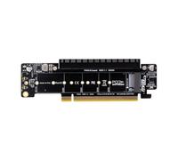 Luobannm PCIe X16 to X8+X4+X4 Splitter Card PCIE4.0 Expansion Riser Card Support 2280/2260/2242/2230 SSD