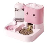 Luobannm Pet Feeder and Water Dispenser, 2-In-1 Dog Cat Food Dispenser, Small Animal Pet Food and Water Bowl