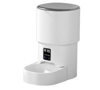 Luobannm Pet Supplies Pet Food Dispenser 4L WIFI Button Automatic Cat Feeder Intelligent Pet Feeder for Cats Dogs Feeding System