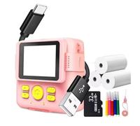 Luobannm Portable Thermal Printing Camera Mini Fashion Children'S Gift for Instant Automatic Focusing Pink