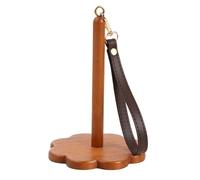 Luobannm Portable Yarn Holder Knitting Tools DIY Wood Spool Wrist Strap Ball Winder Yarn Holder Spinner