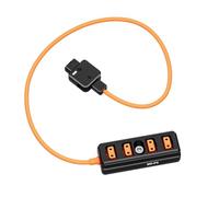 Luobannm Professional -P4 D-Tap to Four-Way D-Tap Splitter Cable, 180° Rotation for V-Mount Batteries