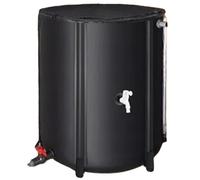 Luobannm Rainwater Recycling Water Storage Tank Garden Irrigation Bucket Collection Container Garden Water Storage Black