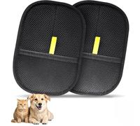 Luobannm Reusable Pet Hair Removal Glove Brush Tool 2 Pcs, Electrostatic Grooming Glove for Cat Dog