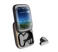 Luobannm Slide-Out True Wireless Earphones Bluetooth 5.3 Full-Color Touch LCD Bass Boost Gaming Mode Compatible Android & IOS