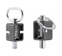 Luobannm Trailer Gate Latch, Spring Latch Lock, Weld on 5/8inch Spring Latch Assembly with Plain Tube 2 Pack