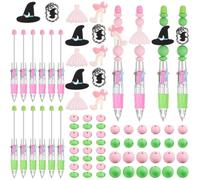 Luobannm Witch and Princess Party Favors Beadable Pens Bulk Multicolor for Friends Friendship