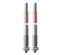 Luobannm2Pcs for QIDI Plus 4 Bimetal Nozzle Bimetallic Ceramic Insulation Integrated 0.4mm+0.6mm Nozzles for QIDI Plus 4 Parts