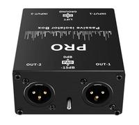 LuobannmAudio Isolator Noise Cancellation Audio Mixer Live Broadcast Mixer Microphone Common Ground Filte