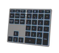 LuobannmBT5.0/USB/2.4G Wireless Rechargeable Number Pad for External Connection to Notebook Tablets for Financial Accounting Office Work Gray