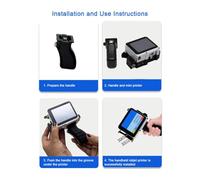 LuobannmMulti Language Support Handheld Inkjet Printer 12.7mm Inkjet Printing Machine for Barcode Date Label Batch Number