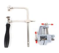 LuobannmProfessional Jewelry Saw Set with Aluminum Alloy Bench Vise for DIY Crafts, Compact Jewelers Tool Kit for Model Making