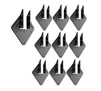 LuobannmRafter Brackets Truss Hangers 10 PCS Heavy Duty Black Hurricane Ties for Rafters,13 Gauge Roofing Hurricane Straps