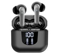 LuobannmReal-Time Translation Headphones Wireless Bluetooth 5.4 Earphone HiFi Audio Low Power ENC Earbuds Translator Black