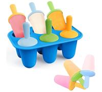 LuobannmSilicone Ice Mold 6 Pieces Popsicles Molds Mini Toddler Popsicle Molds with Sticks,Homemade Small