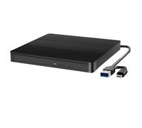 LuobannmUSB3.0 External CD DVD Drive CD/DVD Drive Burner Reader Type-C External Optical Hard Drive Disk for PC Laptop Desktop for PC Laptop Desktop