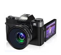 LuobannmWebcam Wide Angle 4K HD Digital Camera Camcorder Professional WIFI 16X Digital Zoom 48MP 3" Flip Screen Recorder