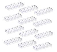 LUOBAO Acrylic Poker Chip Tray Rack- Clear Organizer for 100 Standard Casino Chips-Suitable for Texas Hold'em, Blackjack, Gambling, Poker Clubs, Parties, or Family Casino Nights