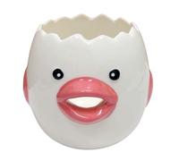 LuoCoCo Cute Egg Separator, Ceramics Vomiting Chicken Egg Yolk White Separator, Practical Household Small Egg Filter Splitter, Kitchen Gadget Baking Assistant Tool, Dishwasher Safe