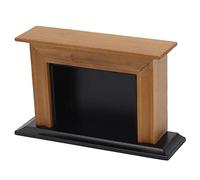 Luocute 1:12 Scale Dollhouse Miniature Fireplace Wooden Victorian Style Mini House Decor with Birch Material for Doll House Decoration Accessories