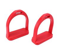 Luocute 1 Pair High Strength Stirrups, Lightweight Engineering Plastic Horse Riding Tool with Non Slip Rubber Pad, for Beginners Children Long Term Training Equestrian Club (S)