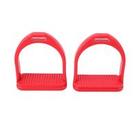 Luocute 1 Pair High Strength Stirrups, Lightweight Impact Proof Horse Riding Stirrups with Non Slip Rubber Pad, for Beginners Children Training Equestrian Club Teaching (L)
