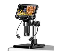 Luocute 1000X Digital Microscope with 4.3-inch HD Screen, 10MP Camera, 32GB TF Card, LED Lights, PC View for Soldering, Coin, Stamp Inspection, for/OS Compatible