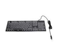Luocute 104 Keys Mechanical Gaming Keyboard, RGB Backlit with Blue Switches 12 Multimedia Shortcut Keys 9 Backlight Modes, for OS X PC Laptop (Black)