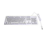 Luocute 104 Keys Mechanical Gaming Keyboard, RGB Backlit with Blue Switches 12 Multimedia Shortcut Keys 9 Backlight Modes, for OS X PC Laptop (White)