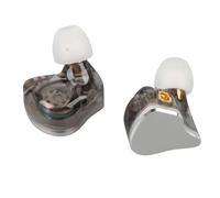 Luocute 10mm Dynamic Driver IEM Earphones, 4 Core Silver Plated Copper Cable, Gold Plated Connector, Gaming IEM Earbuds with Noise Isolation, HiFi Stereo Earbuds for Musicians, Singers, (Silver)