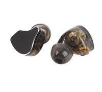 Luocute 10mm Dynamic Driver IEM Earphones, 4 Core Silver Plated Copper Cable, Gold Plated Connector, Gaming IEM Earbuds with Noise Isolation, HiFi Stereo Earbuds for Musicians, Singers, (Black)