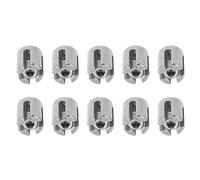 Luocute 10Pcs 0.2in Cross Cable Clamps, Wire Rope Clips 316 Stainless Steel Railing Wire Clamps for 5mm Outdoor Indoor Cable Railing