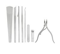 Luocute 10Pcs Pedicure Knife Kit, Stainless Steel Nail Care Tools for Ingrown Toenails Callus Dead Skin Removal with Wide Scraping Oxford Storage Bag