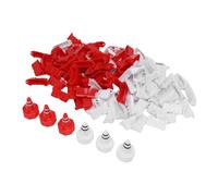 Luocute 120pcs Racing Track Fence Panels Red White ABS Drift Field Fence with 30pcs Road Cones, Suitable for 1/14 1/16 1/18 1/24 1/28 RC Car Racing Track Fence, Ensuring Lasting Fun