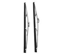 Luocute 15 Inch Wiper Blades, Polished Stainless Steel Bayonet Type for Cars, 7mm Tool Free Installation, Front Windshields Wiper Blades Stainless Steel Polished Silver Universal