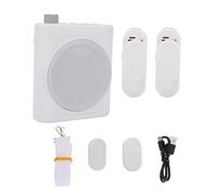 Luocute 15W Wireless Voice Amplifier, Portable PA System with 2 Magnetic Lavalier Mics Noise Reduction Bluetooth 5.3, for Teachers Guide Meetings Speeches (White)