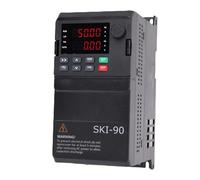 Luocute 2.2KW Vector Frequency Converter, Variable Frequency Drive for Lathe Fan Motor, 3 Phase Frequency Converter with Human Machine Interactive Panel, for Assembly Lines, Food