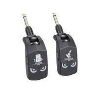 Luocute 2.4G Wireless Guitar System, Ultra Low 4ms Latency 10H Battery Life Rechargeable Transmitter Receiver, with Adjustable Angle Plug Multi Channel Switching, for Electric Guitar