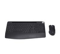 Luocute 2.4G Wireless Keyboard and Mouse Set, Rechargeable | Keyboard Mouse Combo, with 7 Color Backlight Wrist Rest Integrated Phone Stand Volume Knob, for PC Laptop